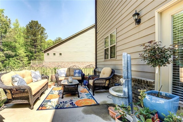 345 Piedmont Cir, Covington, GA 30016 - view of patio / terrace featuring an outdoor living space