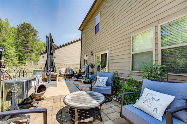 345 Piedmont Cir, Covington, GA 30016 - view of patio / terrace with outdoor lounge area