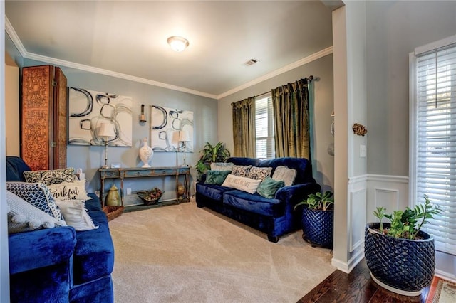 345 Piedmont Cir, Covington, GA 30016 - living area with crown molding and wood finished floors