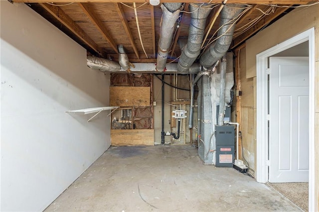 2242 Cherokee Valley Cir, Lithonia, GA 30058 - unfinished below grade area with heating unit