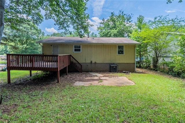 2242 Cherokee Valley Cir, Lithonia, GA 30058 - rear view of house featuring a deck, a patio, and crawl space