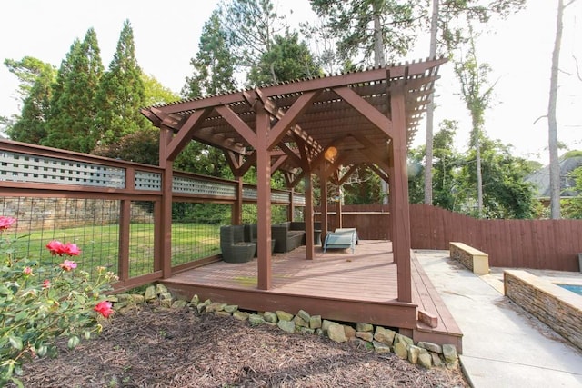 view of wooden terrace