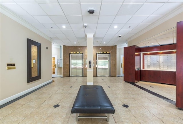 1501 Clairmont Rd Unit 1522, Decatur, GA 30033 - community lobby featuring ornamental molding, recessed lighting, a paneled ceiling, and a security system