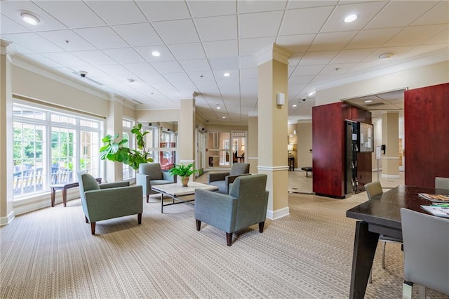 1501 Clairmont Rd Unit 1522, Decatur, GA 30033 - building lobby featuring crown molding and recessed lighting