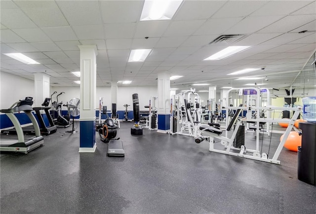1501 Clairmont Rd Unit 1522, Decatur, GA 30033 - gym with a drop ceiling