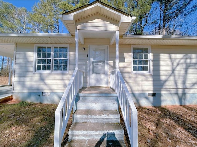 view of doorway to property