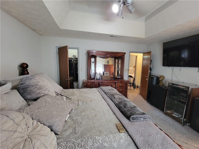 3723 Raiders Ridge Dr, Lithonia, GA 30038 - bedroom with a tray ceiling, carpet floors, a spacious closet, a closet, and ceiling fan