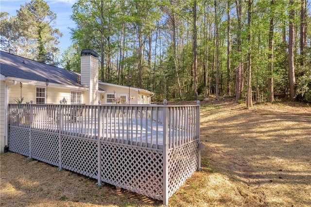 view of pool with a deck