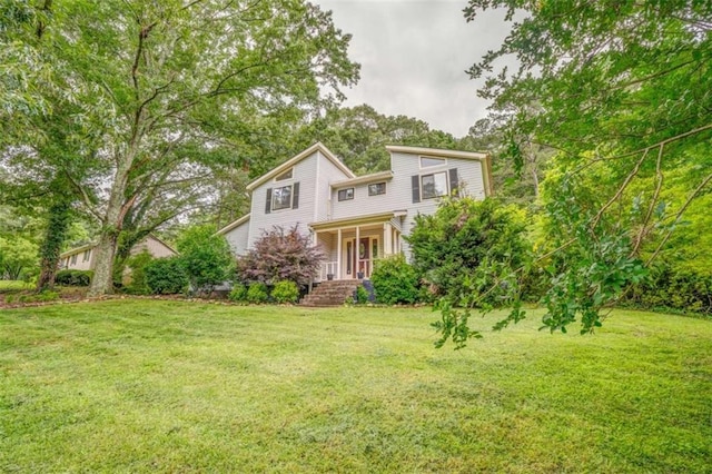 227 Margo Trl, Rome, GA 30161 - view of front facade featuring a front yard and covered porch
