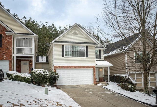 view of front of house featuring a garage