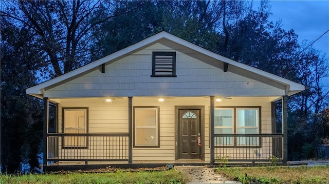 bungalow featuring covered porch