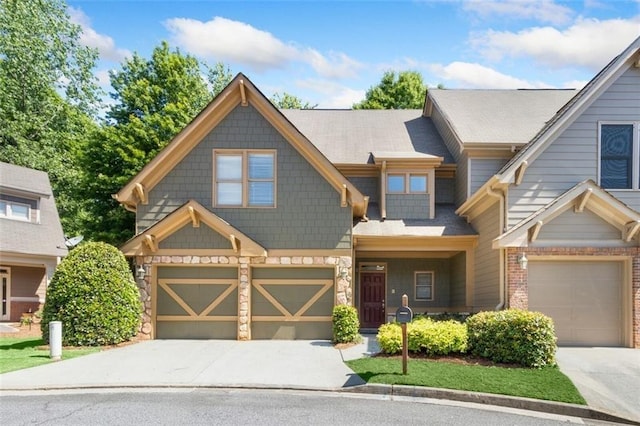 view of front facade with a garage