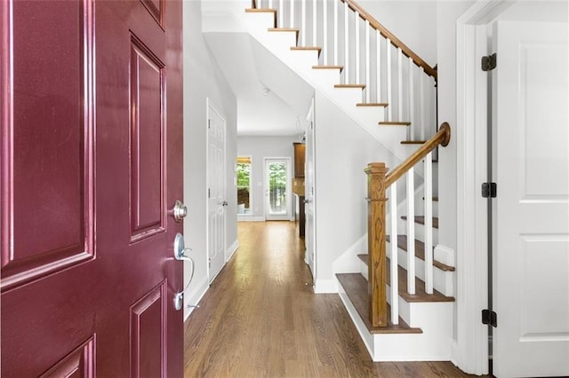 entryway featuring hardwood / wood-style floors