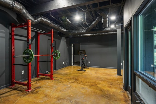 view of basement