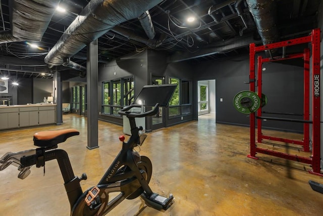 view of workout area