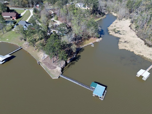 aerial overview of property's location featuring a large body of water