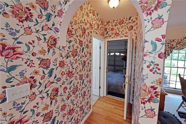 bathroom featuring hardwood / wood-style floors