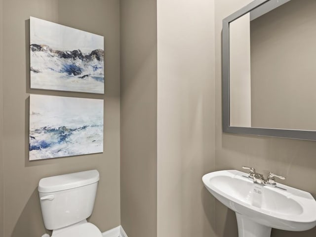 414 Oak View Ln, Dallas, GA 30157 - half bath with a sink and toilet