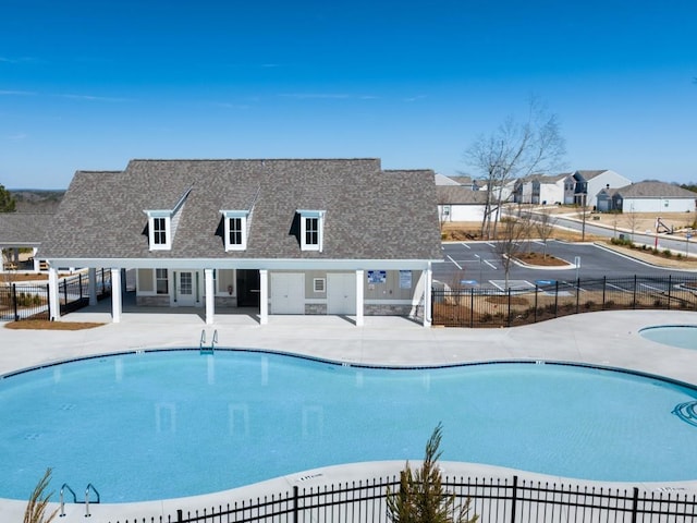 414 Oak View Ln, Dallas, GA 30157 - community pool with a patio area and a residential view