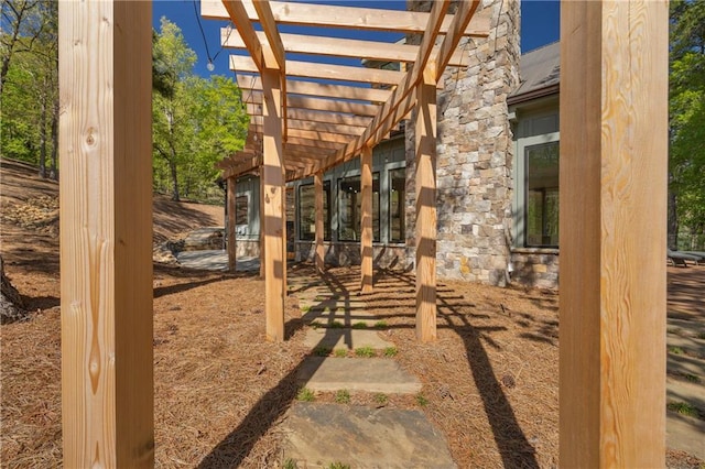 1132 N Edgewater Trl, Toccoa, GA 30577 - view of patio featuring a pergola