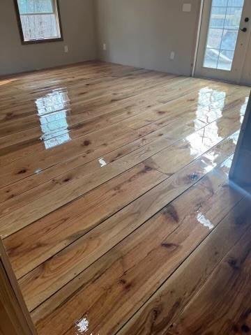 interior space with wood finished floors