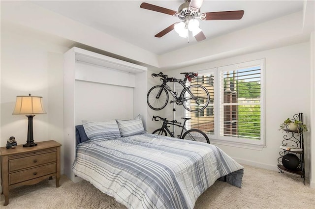 200 River Vista Dr Unit 426, Atlanta, GA 30339 - bedroom with ceiling fan, light colored carpet, and baseboards
