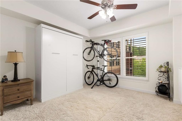 200 River Vista Dr Unit 426, Atlanta, GA 30339 - bedroom featuring a closet, a ceiling fan, carpet, and baseboards