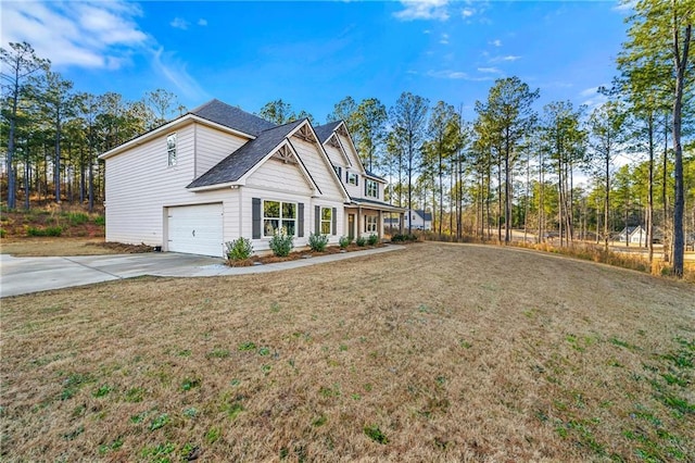 view of side of home featuring a yard