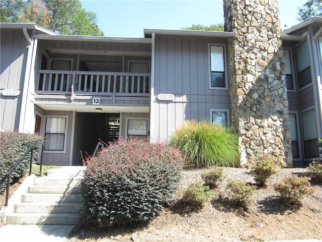 4018 Woodridge Way, Tucker, GA 30084 - exterior space with a chimney and a balcony