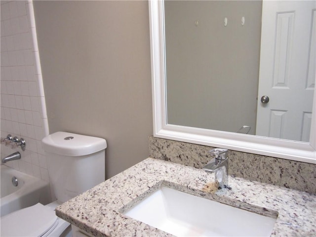 4018 Woodridge Way, Tucker, GA 30084 - full bathroom with vanity, toilet, and tub / shower combination