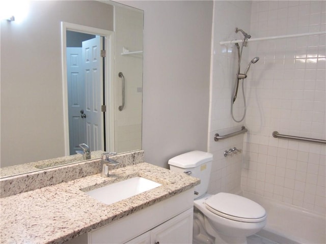 4018 Woodridge Way, Tucker, GA 30084 - bathroom featuring a shower stall, vanity, and toilet
