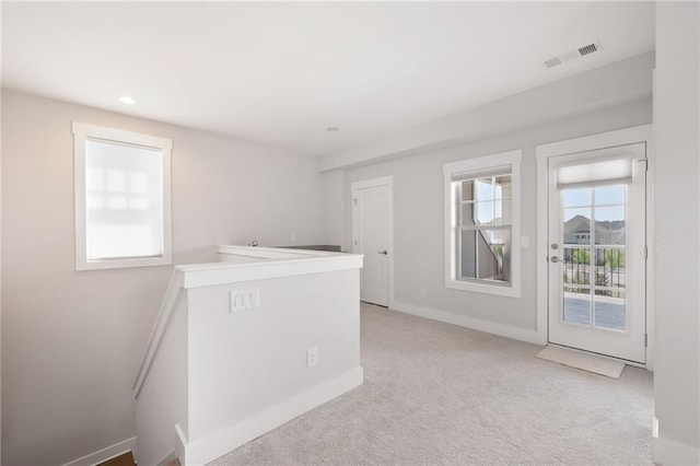168 Brighton Blvd, Woodstock, GA 30188 - empty room featuring light carpet, baseboards, and recessed lighting