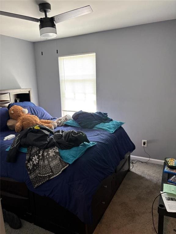 4701 Flat Shoals Rd Unit 37E, Union City, GA 30291 - carpeted bedroom featuring a ceiling fan and baseboards