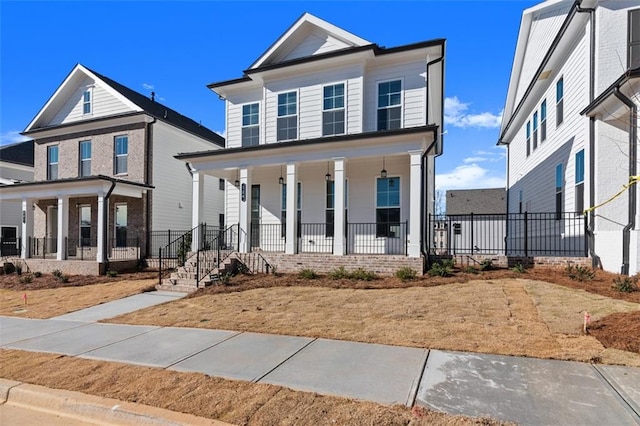 view of front of home with a porch