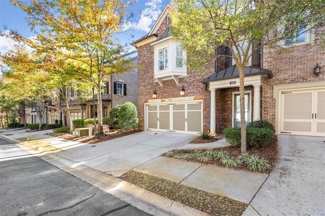 view of property with a garage