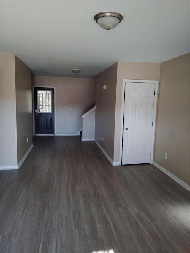 interior space featuring dark hardwood / wood-style floors