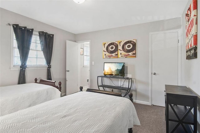 bedroom with carpet floors