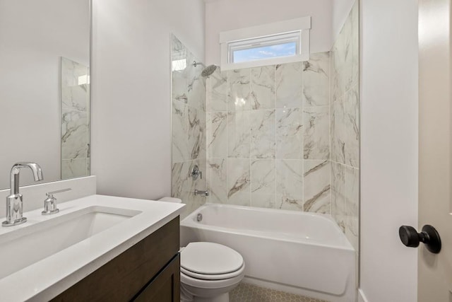 3390 Hillshire Dr, Cumming, GA 30028 - bathroom with vanity, toilet, and shower / tub combination