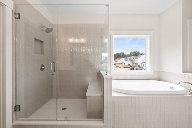 3390 Hillshire Dr, Cumming, GA 30028 - full bath featuring a shower stall and a garden tub