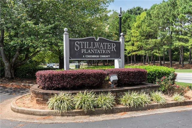 view of community sign