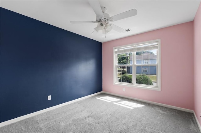 3362 Palm Cir NW, Kennesaw, GA 30144 - spare room featuring carpet flooring, baseboards, and a ceiling fan