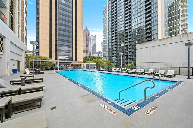 view of pool with a patio