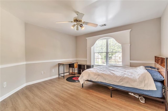 4360 Canterbury Walk Dr, Duluth, GA 30097 - bedroom with wood finished floors, baseboards, and ceiling fan