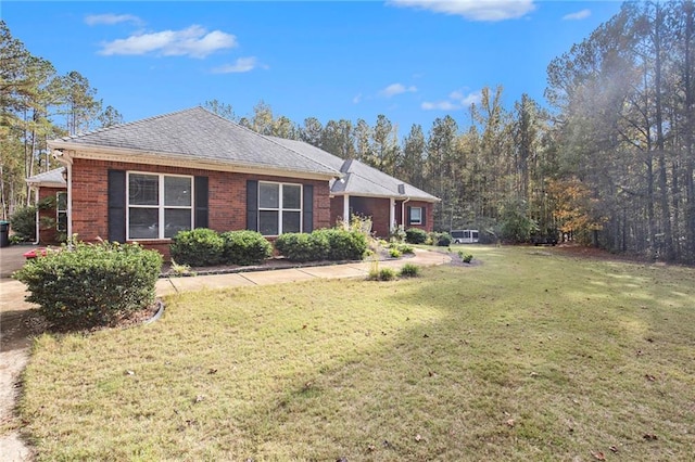 exterior space with a lawn