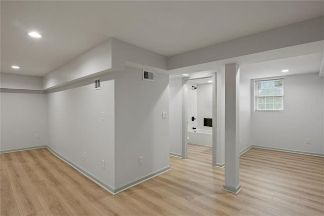 interior space featuring light hardwood / wood-style floors