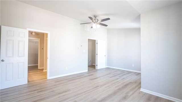 3176 Creston Park Ct, Duluth, GA 30096 - unfurnished bedroom with light wood-type flooring and ceiling fan