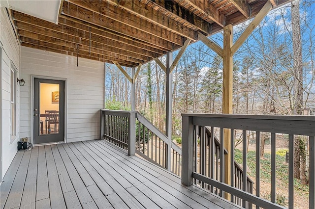 view of wooden deck