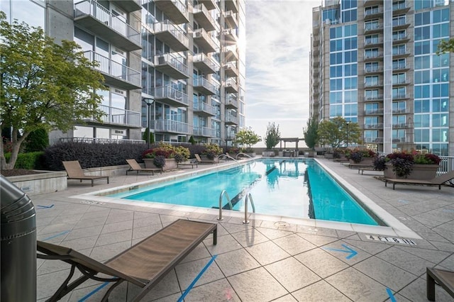 pool featuring a patio