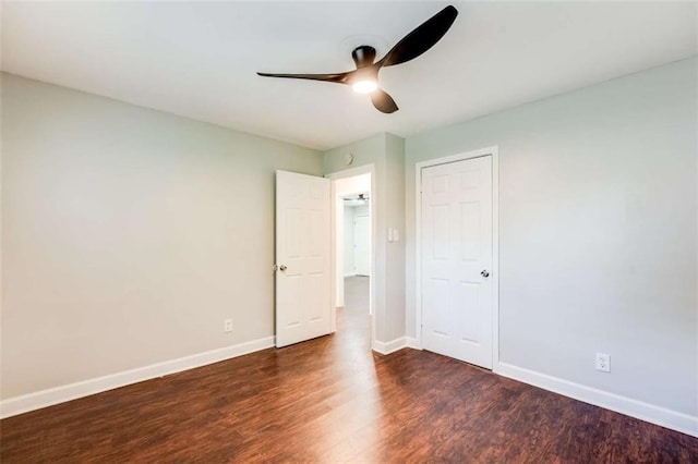 1401 Pine Ave, East Point, GA 30344 - unfurnished bedroom with wood finished floors and ceiling fan