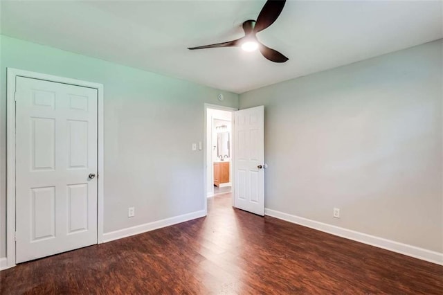 1401 Pine Ave, East Point, GA 30344 - unfurnished bedroom featuring wood finished floors and ceiling fan